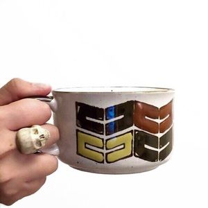 Set of Two (2) 1970’s Vintage Stoneware Mugs